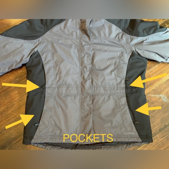 PRE-OWNED (BUT LIKE NEW) WOMENS LL BEAN SNOW JACKET GREY/BLACK LARGE - XL PETITE - Picture 14 of 15